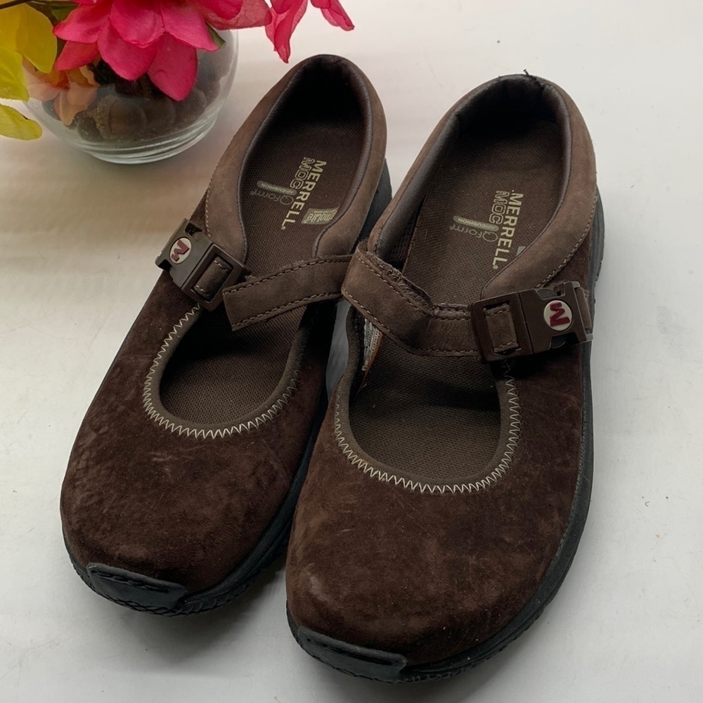 Merrell Encore MJ Leather Espresso Suede Mule Sz 7M MR1107A